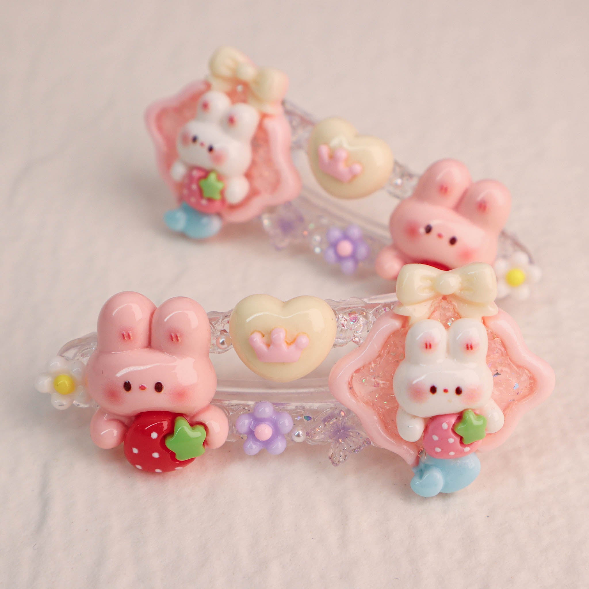๐ Rosy Glow ๐ Cute Handmade Hair Clip Pastal Pink