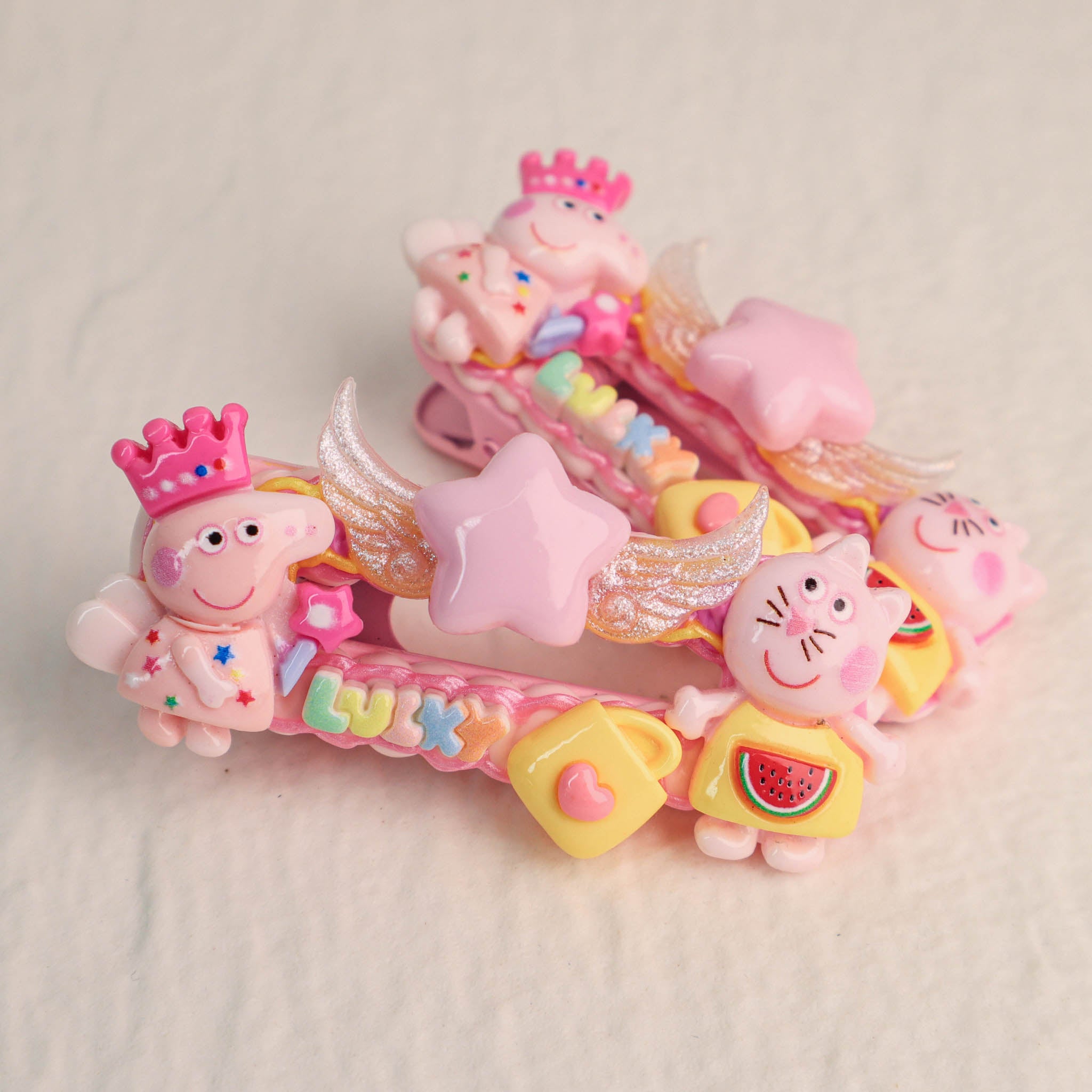 ๐ Rosy Glow ๐ Cute Handmade Hair Clip Pastal Pink