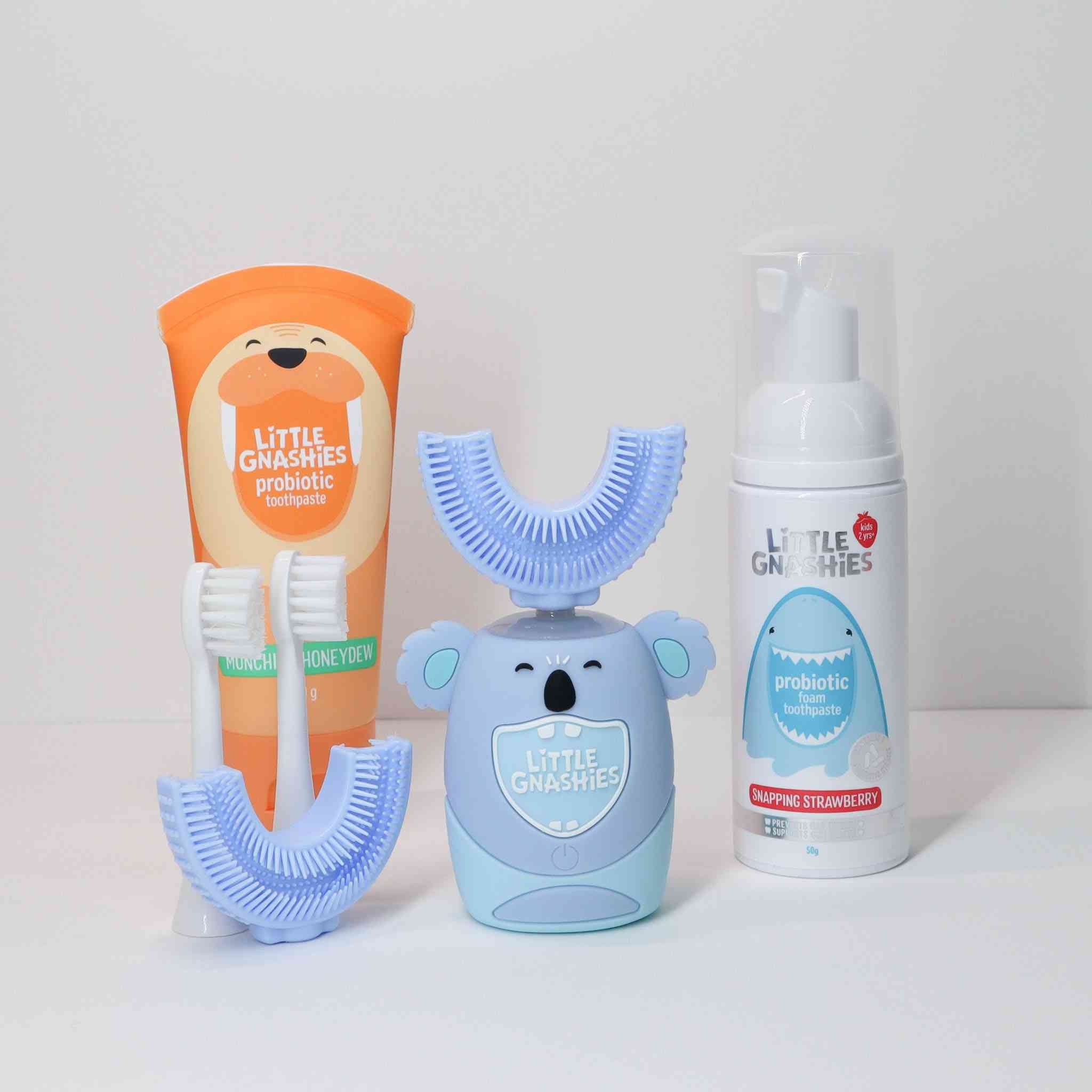 Kids electric toothbrush bundle blue